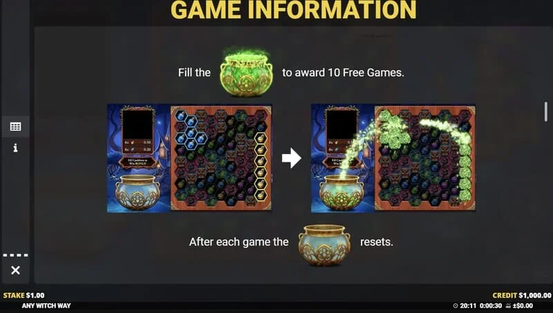 Any Witch Way - γεμάτο καζάνι και εκκίνηση Free Games